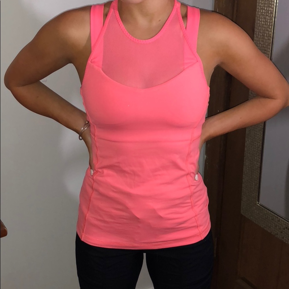 Pink lululemon tank top size 2